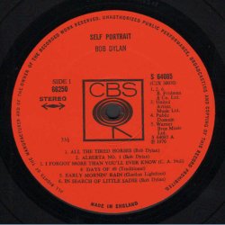 Self Portrait - 1970 UK CBS label Stereo 2LP Set