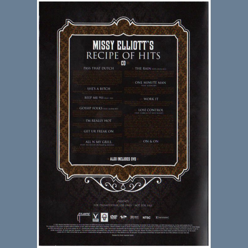 Missy Elliott's Recipe Of Hits - 2005 German promotional issue only 2-disc CD/DVD Set