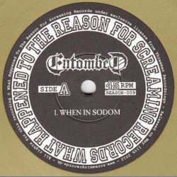 When In Sodom Revisited - 2012 Danish 2nd pressed 3-track Limited Edition gold vinyl 7" Split-single
