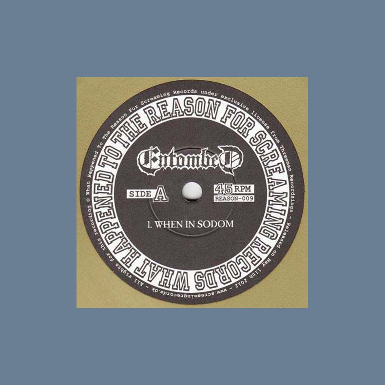 When In Sodom Revisited - 2012 Danish 2nd pressed 3-track Limited Edition gold vinyl 7" Split-single