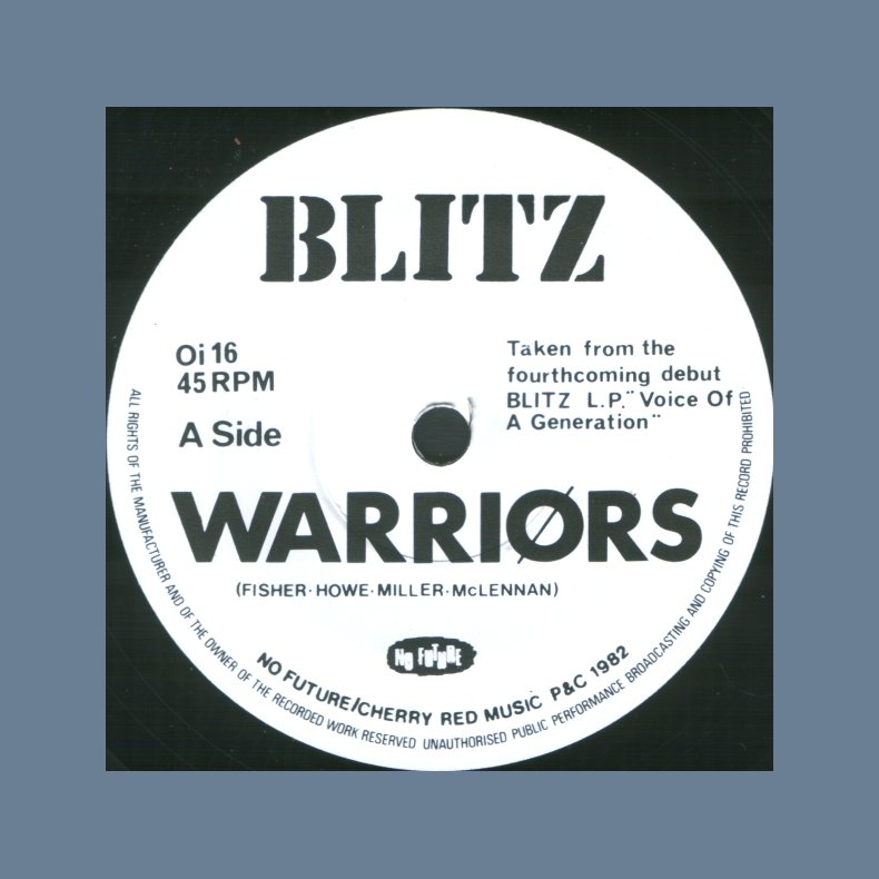 Warrirs b/w Youth - 1982 UK pressed 2-track 7" Single