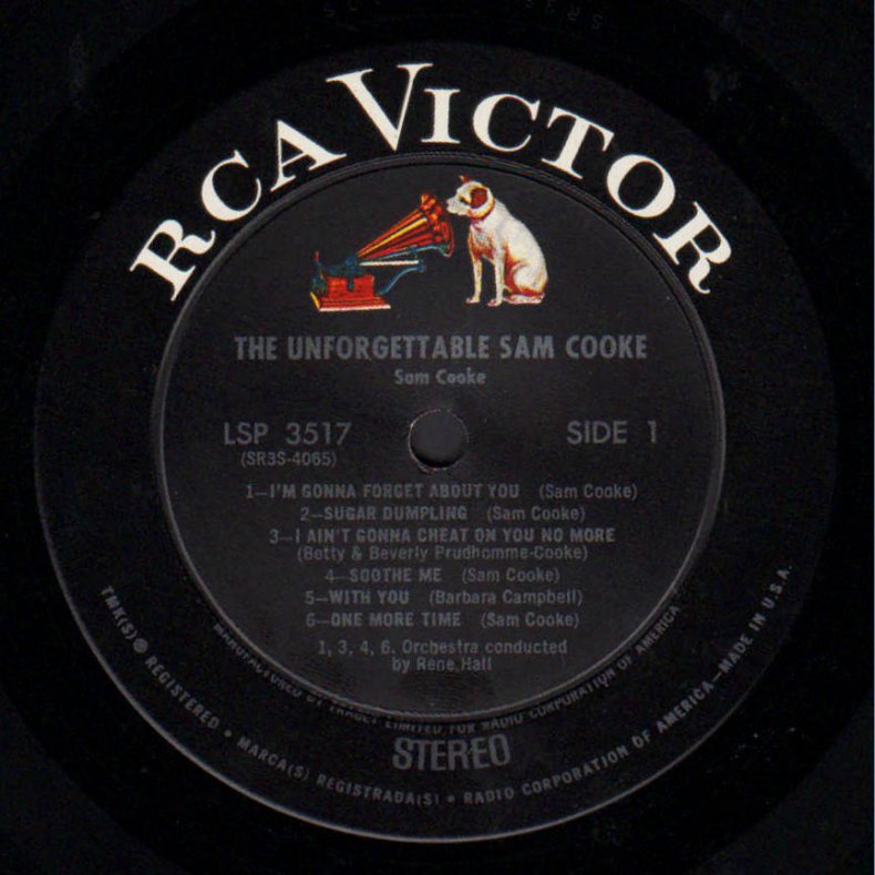 The Unforgettable Sam Cooke - Original 1965 US 13-track Vinyl LP