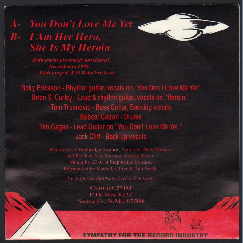 You Dont Love Me Yet - 1990 US pressed 2-track Marbled Pink 7" Single