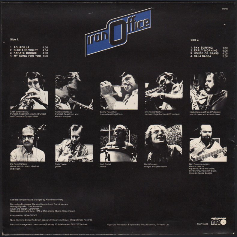 Iron Office - Original 1976 UK Pressed 8-track LP