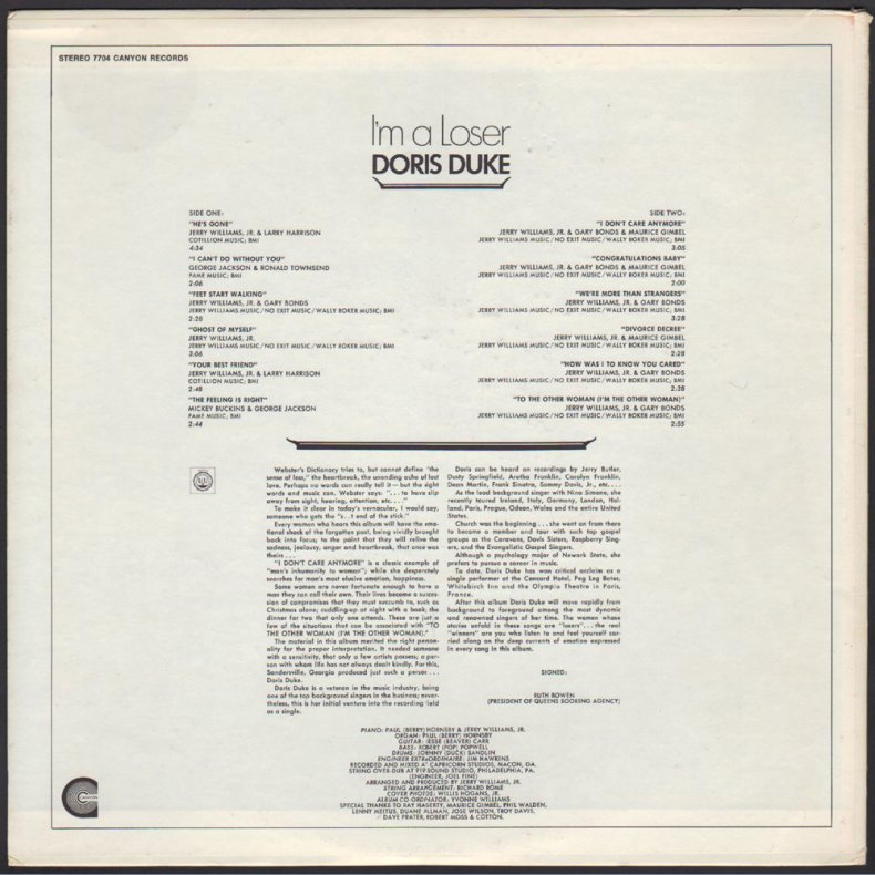 I'm A Loser - 1970 US 12-track LP Issue