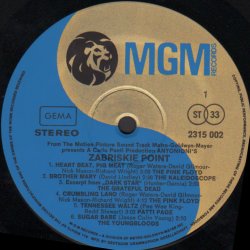 Zabriskie Point - 1970 German Pressed 11-track Vinyl LP