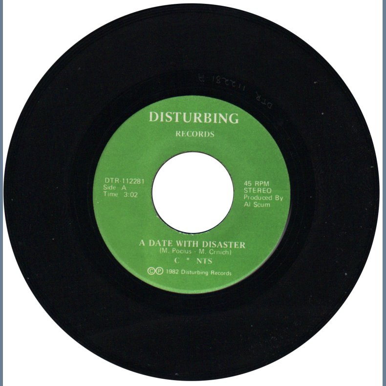 A Date With Disaster - Rare 1982 US Disturbing label 2-track 7" Single