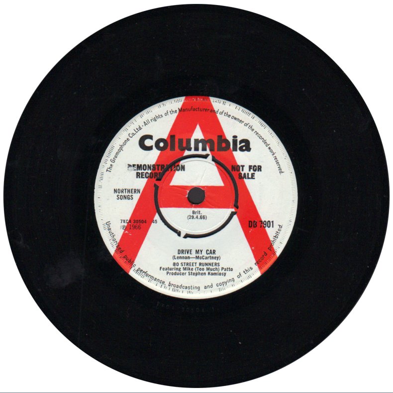 Drive My Car/So Very Woman - Original 1966 Promotional Issue 2-track 7" Single