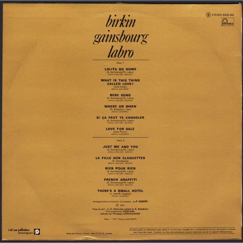 Lolita Go Home - Original 1975 French Fontana label 11-track LP 