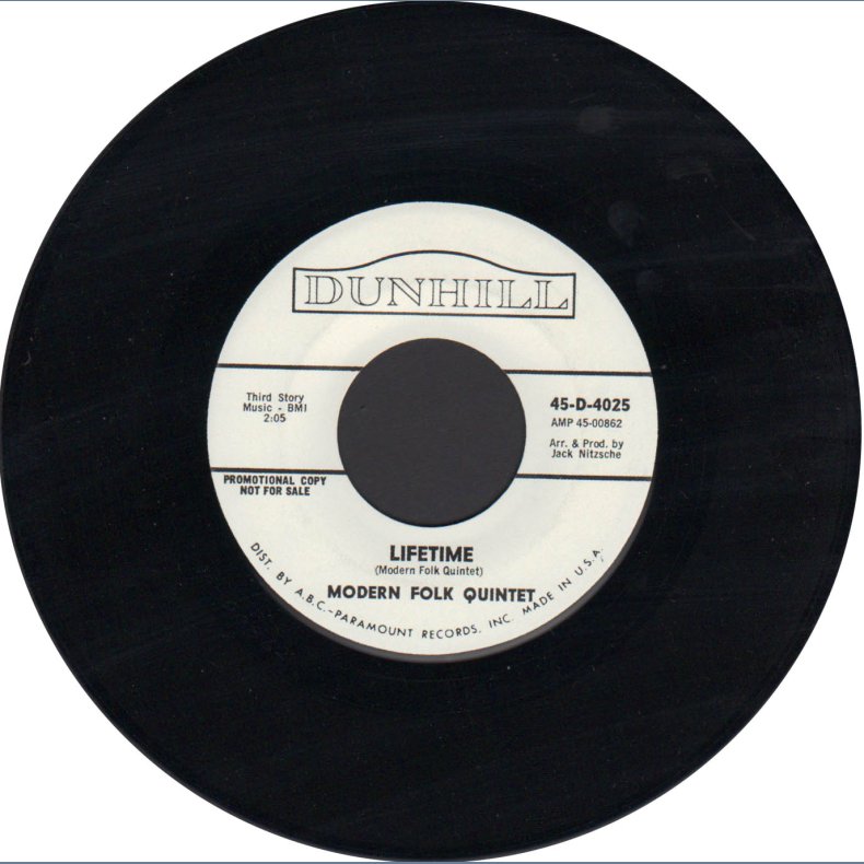 Night Time Girl b/w Lifetime - Original 1966 Promotional Issue 2-track 7" Single