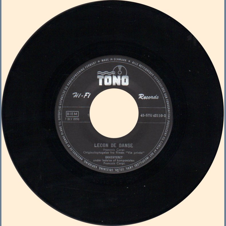 Sidonie b/w Lecon de Danse  - Original 1962 Danish 2-track 7" Single Incl. Picture Sleeve