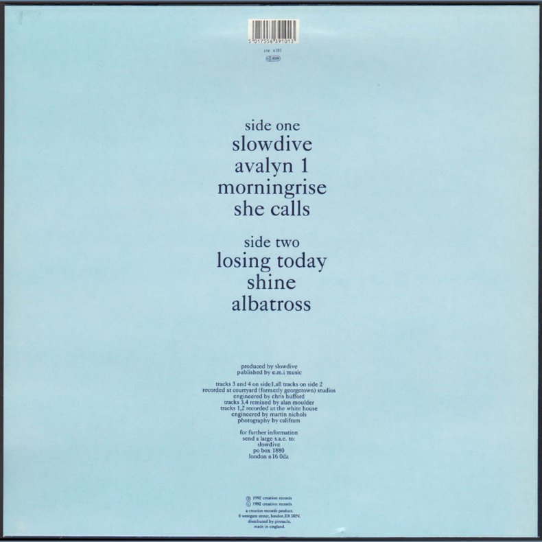 Blue Day - Original 1992 UK Creation label 7-track LP