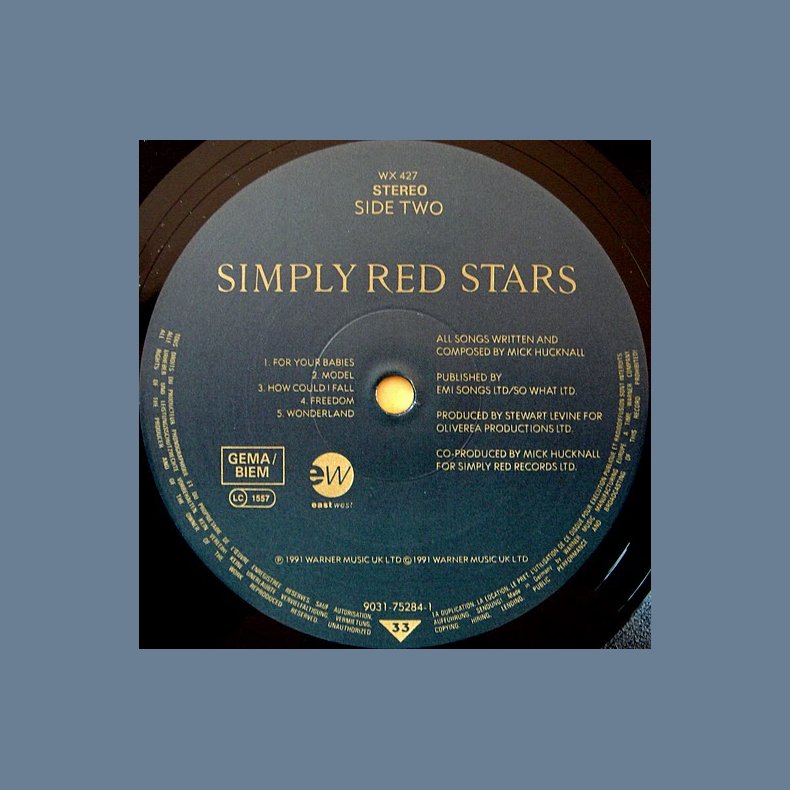 Stars - 1991 European 10-track LP