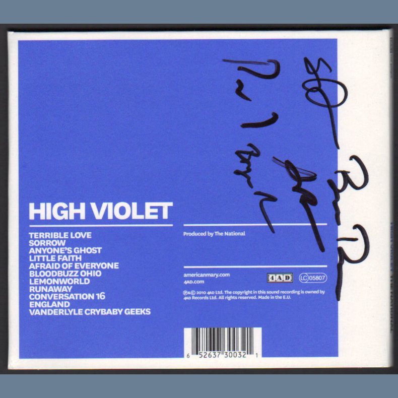 High Violet - 2010 European pressed 11-track CD Album - autographed