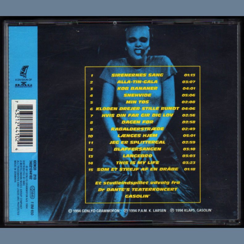 Femten Gasolin' Sange - 1994 Danish pressed Genlyd Grammofon 15-track CD Album