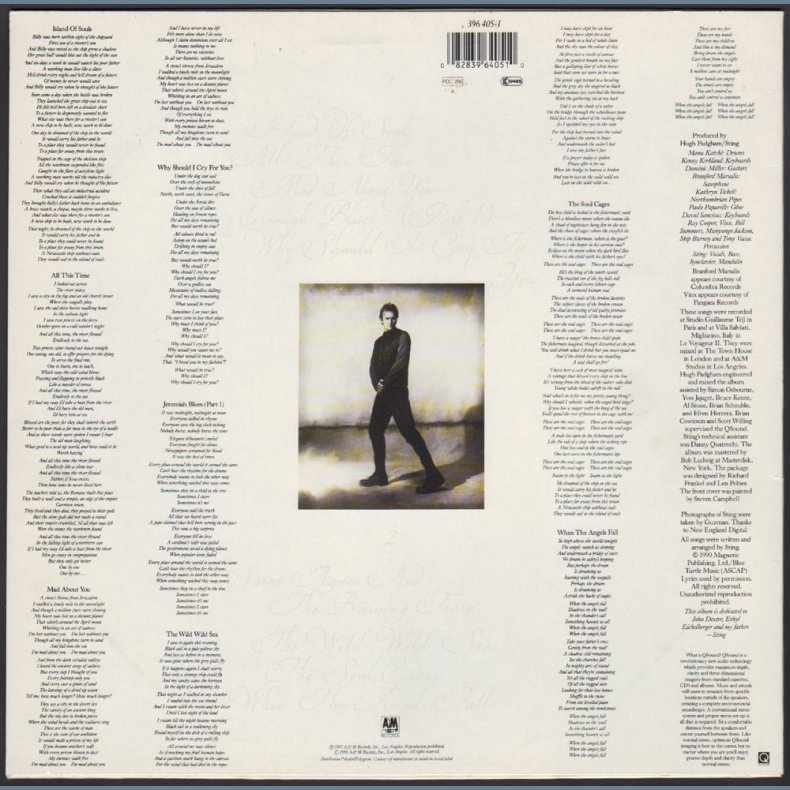 The Soul Cages - 1991 Dutch Pressed A&M label 9-track LP