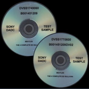 The Complete 4 Ed Sullivan - 2010 US Sony label region 0 NTSC testpressing 2xDVD sample 