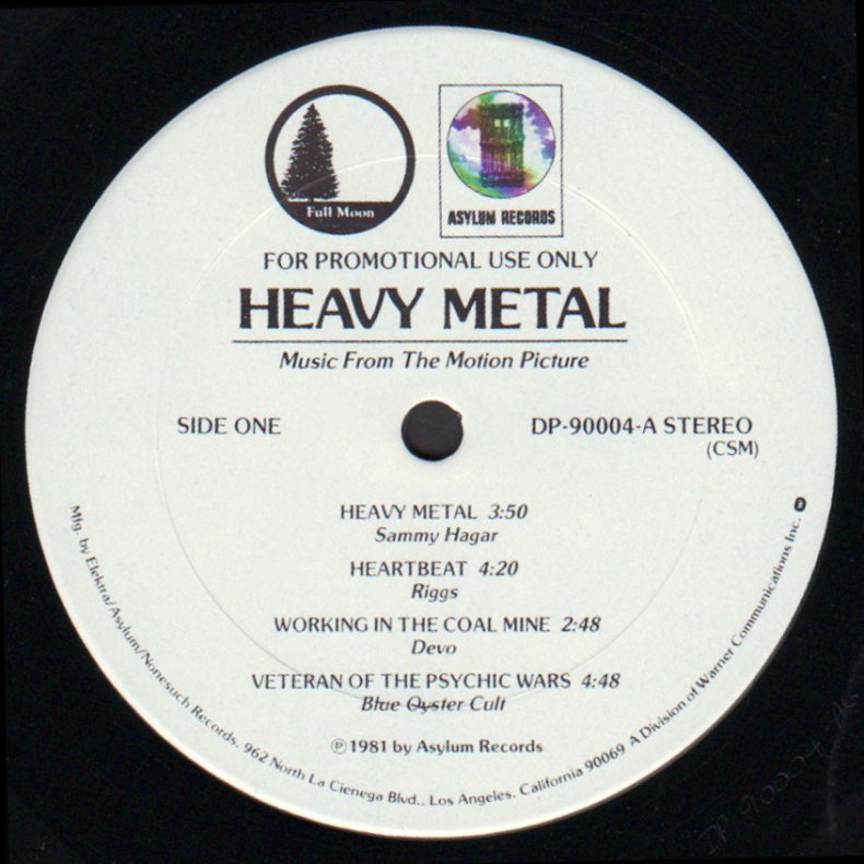Heavy Metal - Music From The Motion Picture - 1981 US Promotional Issue 2LP