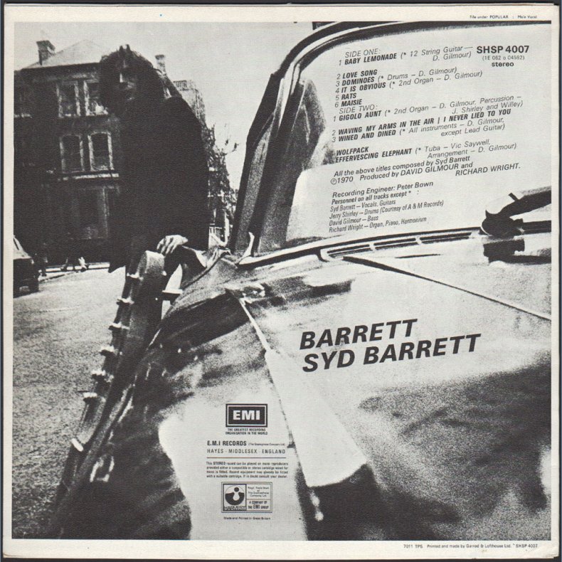 Barrett - Start-1980ies UK Pressed 12-track LP - Black &amp; Silver label