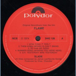 Slade In Flame - Original Scandinavian 10-track vinyl LP