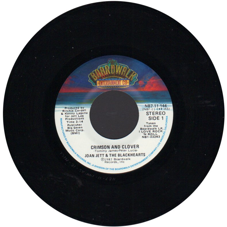 Crimson And Clover b/w Oh Woe Is Me - 1982 US 2-track 7" Single