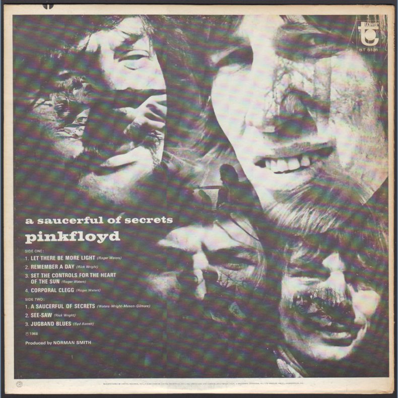 A Saucerful Of Secrets - 1969 US 2nd Pressing 7-track LP - Striped Labels