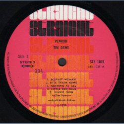 Penrod - 1970 UK Straight label 10-track LP