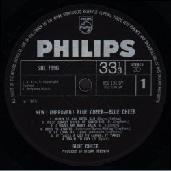 New! Improved! Blue Cheer - Original 1969 UK 9-track LP Pressing