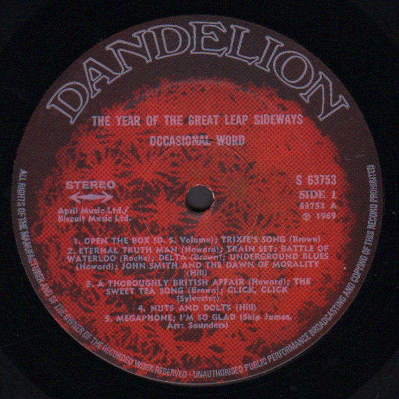 The Year Of The Great Leap Sideways - Original 1969 UK Dandelion label 14-track Vinyl LP