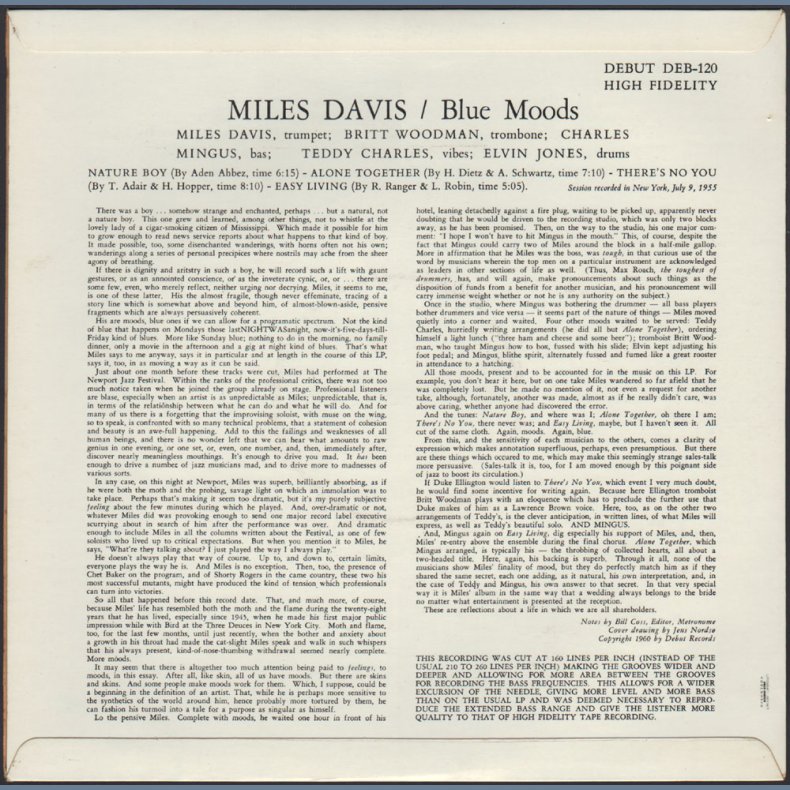 Blue Moods - Original 1960 Danish Debut label 4-track LP