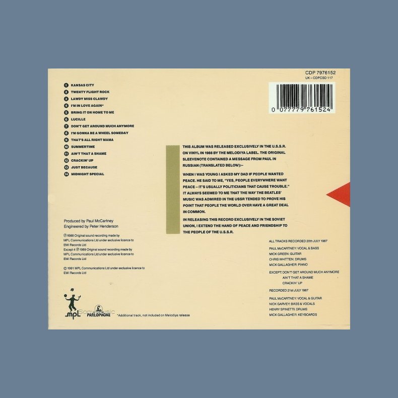 Choba B CCCP - The Russian Album - 1991 UK Parlophone label 14-track CD