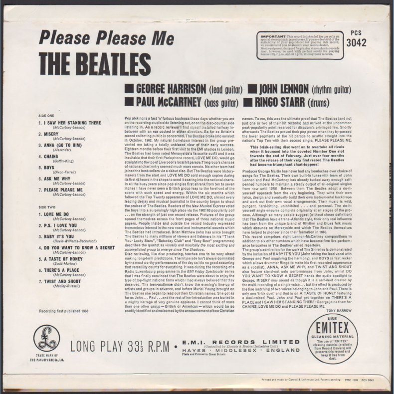 Please Please Me - 1969 Danish Parlophone Label Stereo 4th Pressing LP
