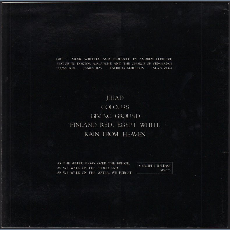 Gift - 1986 French pressed Merciful Release label 5-track LP