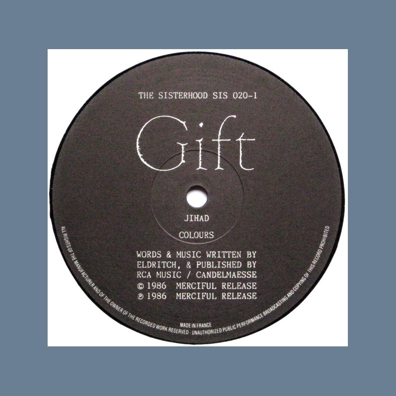 Gift - 1986 French pressed Merciful Release label 5-track LP