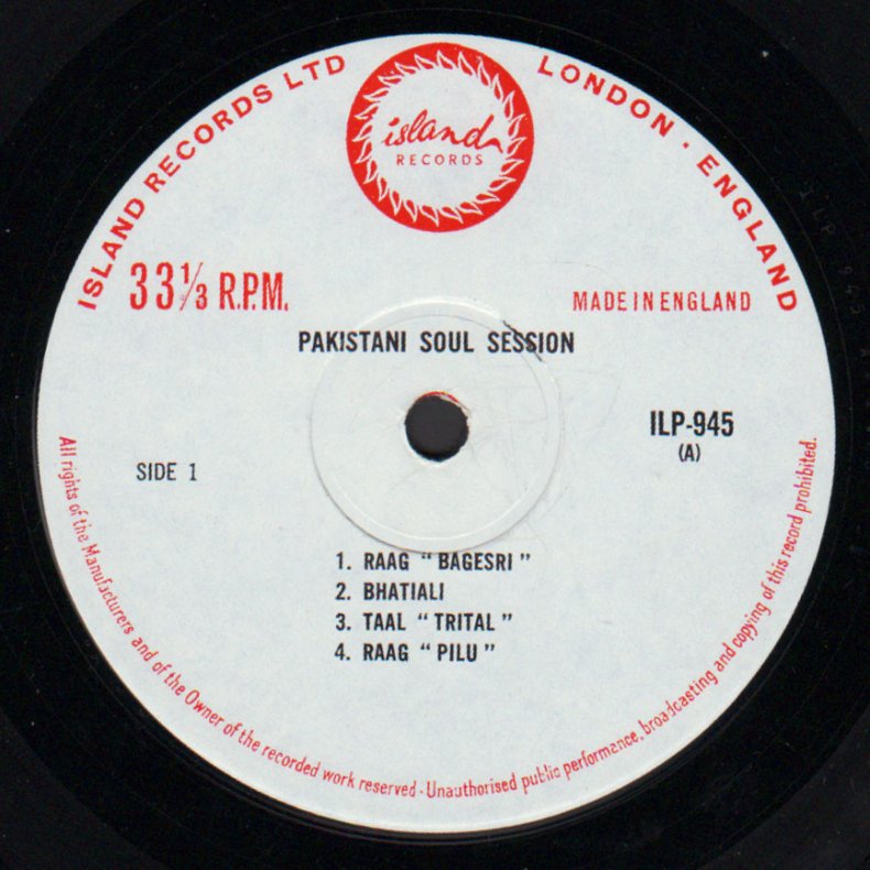 Pakistani Soul Session - Original 1966 UK Island label 8-track Mono LP