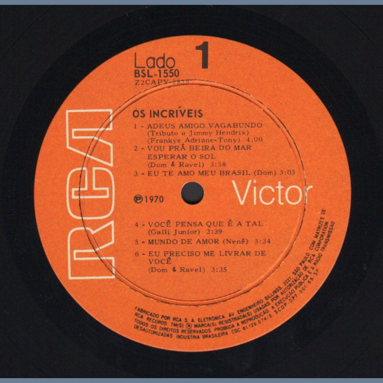 Os Incriveis - Original 1970 Brazilian 10-track Stereo LP