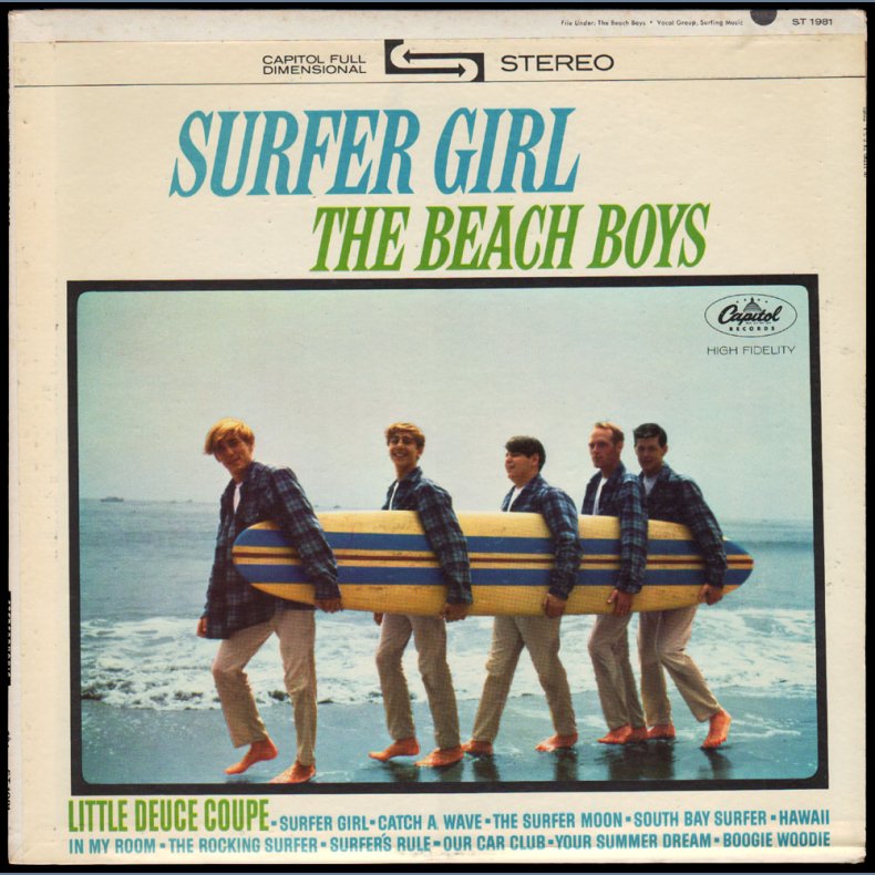 Surfer Girl - Original 1963 US Capitol label 12-track Vinyl LP - Black Rainbow Rim Labels