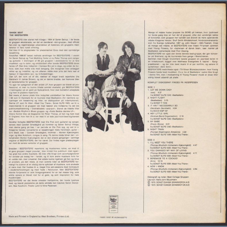 Dansk Beat - Original 1975 UK pressed Sonet label 10-track LP