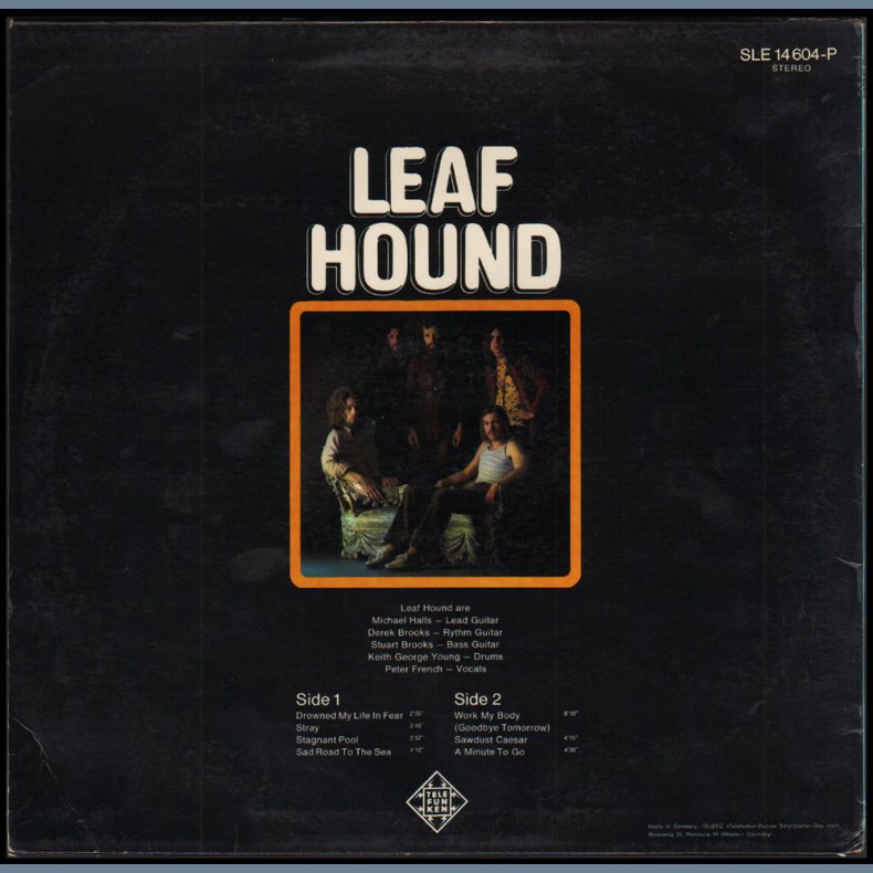 Leaf Hound - Original 1970 German Telefunken label 7-track LP - No Poster