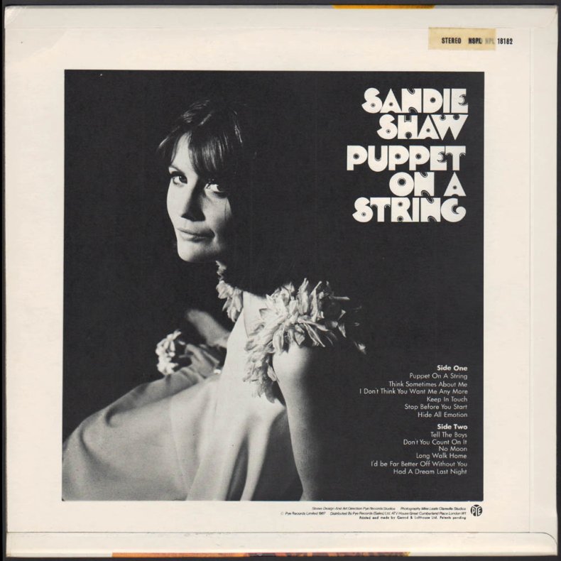 Puppet On A String - 1967 UK Pye label 12-track Stereo LP