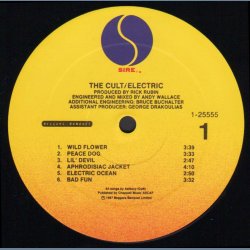 Electric - Original 1987 US Sire label 11-track LP