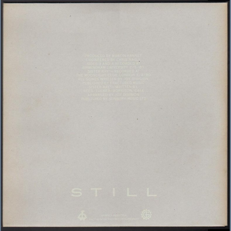 Still - 1989 UK Factory label 2LP Set - Standard gatefold issue 