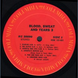 Blood, Sweat &amp; Tears 3 - Original 1970 US 10-track LP