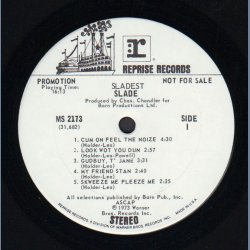 Sladest - 1973 US Warner Bros White Label Promotional Issue 11-track LP