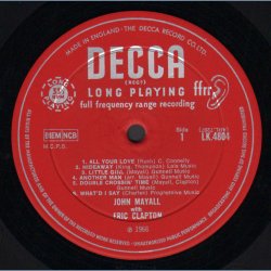 Bluesbreakers with Eric Clapton - Original 1966 UK Decca label 12-track Mono LP - Unboxed 'ffrr' lab