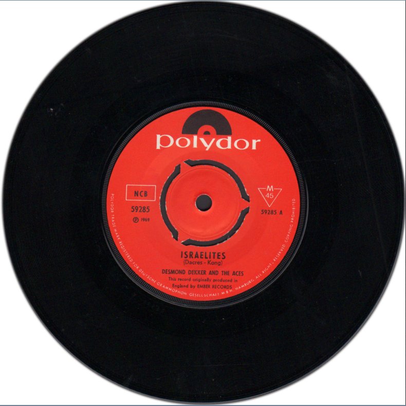 Israelites b/w The Man - Original 1969 Norwegian pressed Polydor label 2-track 7" Single 