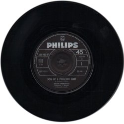 Son-Of-A Preacher Man b/w Just A Little Lovin' - 1967 Norwegian Philips label 2-track Mono 7"