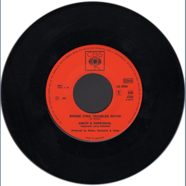 Bridge Over Troubled Water b/w Keep The Customer Satisfied - 1970 Dutch CBS label 2-track 7"