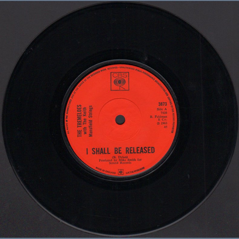 I Shall Be Released b/w I Miss My Baby - Original 1968 UK/Norwegian CBS label 2-track 7"