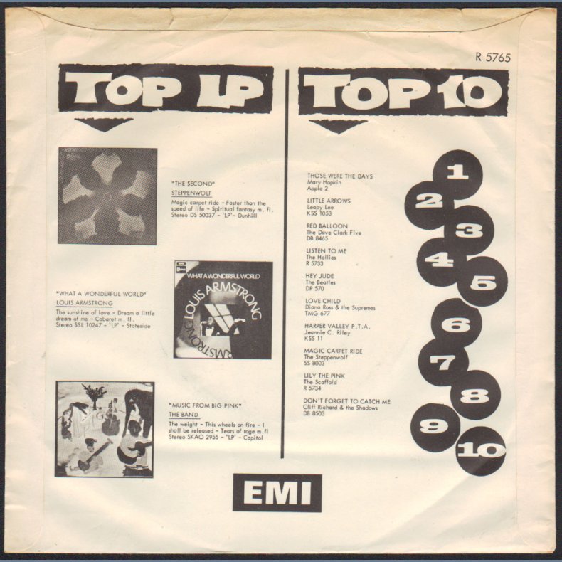 Sorry Suzanne b/w Not That Way At All - 1968 Danish Parlophone label 2-track 7" Single